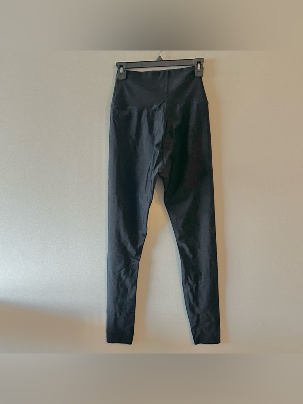 American Apparel Nylon Tricot Shiny High Waisted Black Leggings L Indie Sleaze - Picture 2 of 8
